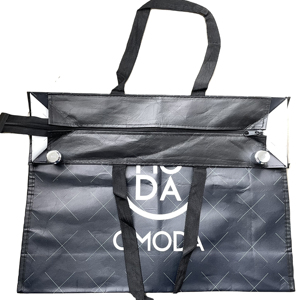 กระเป๋าช้อปปิ้งแบบมีซิป ขนาดกลาง หูหิ้วทำจากสายใย PP - Product Image 1