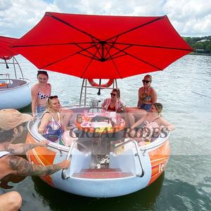 Bateau de fête flottant pour <span class=keywords><strong>parc</strong></span> aquatique, restaurant, barbecue, bateau de loisirs, 3,2 m, électrique, donuts, barbecue, fabricant direct - Product Image 1