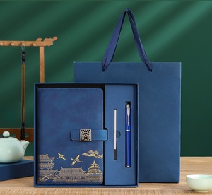 Tùy chỉnh 2024 Nhật Ký mới đến A5 PU Da Áo khoác túi máy tính xách tay với bút - Product Image 5