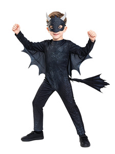 Disfraz Infantil de Caballero Dragón de Obsidiana, Disfraz de Dinosaurio para Halloween, Juego de Disfraces para Representaciones Escénicas del Día del Niño - Product Image 2