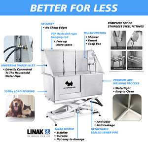 Nouveauté conçu Deluxe chien Machine <span class=keywords><strong>de</strong></span> lavage électrique levage chien toilettage baignoire en acier inoxydable pied bain pour animaux <span class=keywords><strong>de</strong></span> compagnie - Product Image 3