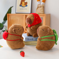 Nouveaux jouets en peluche suspendus Capybara à nez qui coule, amusants, 8 pouces, mignons et moelleux, porte-clés pour enfants, vente en gros de peluches