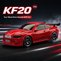 Voiture de drift RC KF20 1/64 à quatre roues motrices, 2,4 GHz, haute vitesse, simulation de course sur bureau, véhicule télécommandé pour enfants