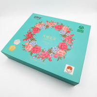 Boîte rigide en papier écologique personnalisée avec estampage à chaud doré et finition UV pour thé aux fleurs