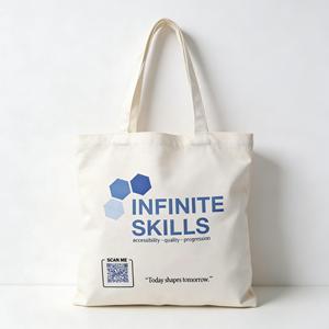 Bolsa de Lona Resistente de 12 oz con Logotipo Personalizado, para Promociones, Talleres Educativos, Estudiantes, Maestros, Reutilizable - Product Image 1
