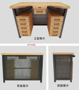 Tavolo da Lavoro Professionale per Orologiai 1280/1450*650*960MM in Legno di Faggio per Riparazione Orologi - Product Image 3