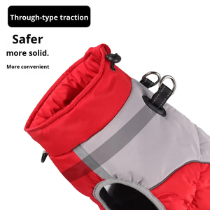 मध्यम और बड़े कुत्ते सर्दियों के कोट वाटरप्रूफ विंडप्रूफ गर्म कपास-पैडड पॉलिएस्टर आउटडोर जैकेट ट्रेंडी पालतू - Product Image 5