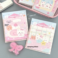 Nouvelles adhésives mémo autocollantes style Instagram, motif petit chat laitier et ours, lot de 30, haute qualité, mignonnes