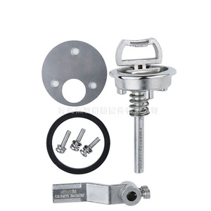 Loquet de sol rond à anneau en D, loquet de trappe de pont, loquet à ressort, accessoires de quincaillerie marine pour bateaux rapides et camping-cars - Product Image 4