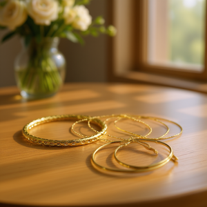 Linda Fashion <b>Tennis</b> <b>Bracelets</b> Gold Plated Metal Unisex Fashion Bangles <b>for</b> <b>Men</b> and Women - Product Image 2