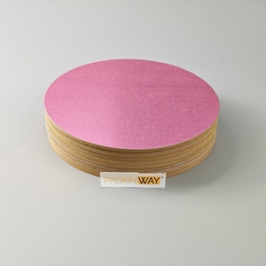 SunShine 2mm Food Waterproof MDF Cake Stand and <b>Drum</b> Board Round Gold Silver White-Wholesale Tray <b>for</b> Cake Presentation - Product Image 4