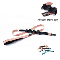 Laisse pour chien personnalisée en néoprène, souple, durable, absorbant les chocs, pour la course et la marche, avec poignée, OEM sur mesure, vente en gros