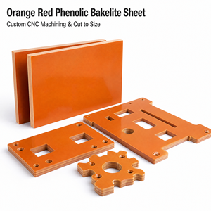 Plaque de bakélite phénolique <span class=keywords><strong>FR1</strong></span>, panneau stratifié en tissu de coton, découpe sur mesure, isolation électrique pour transformateur, PCB, usinage CNC - Product Image 1