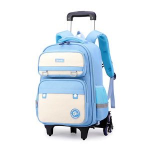 Primary Student Trolley Backpack Burden Relief Ridge Protection Cartoon Cute High Quality Kids School Bags for Boy Girl Backpack - Product Image 3