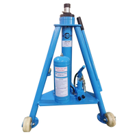 Cric trépied hydraulique pneumatique de 5 tonnes pour avion, support de levage réglable en hauteur pour la maintenance et la réparation aéronautique