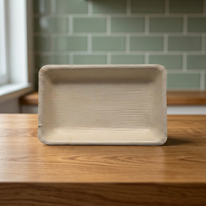 Plateau rectangulaire profond jetable écologique en feuille de palmier bio - Product Image 2