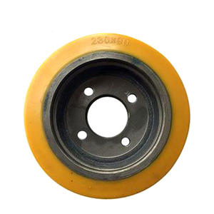 Hersteller kunden spezifische PU-Gummi rollen PU-beschichtete Räder Schwarze PU-Rollen - Product Image 5