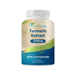 OEM Package 2250mg Turmeric Extract Capsules Dietary Black Pepper Root Extract <b>Supplement</b> Boost Immune System for Adults - Product Image 1