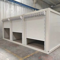 Maison pliable mobile personnalisée de 20 pieds, unités de stockage portables préfabriquées, conteneur de stockage en acier plat