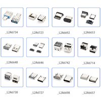USB tipo C 6 16 24 9pin enchufe USB C conector hembra PCB hembra micro tipo C 3,1 3,0 3,2 conector USB