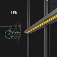 Ventanas de Aleación de Aluminio Serie EBON 105, 2.0 de Grosor, Vidrio Templado Aislante de 5mm+15A+5mm, Ventana Corredera