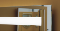 Lampes de miroir LED en verre modernes, indice de protection IP44, commande tactile, CRI élevé 90, finition nickel brossé, 50 000 heures, éclairage de salle de bain