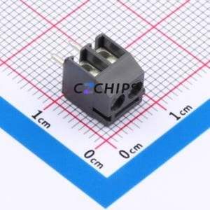 930-T-DS/02 <b>Screw</b> Terminal <b>Block</b> Through hole Component (THT),P=3.5mm Connector 1x2P 3.5mm Gray Through Hole - Product Image 1