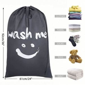 Hot Selling Travel Waterproof Large Size Nylon Polyester Washable <b>Drawstring</b> <b>Laundry</b> <b>Bag</b> for Dirty Clothes - Product Image 1