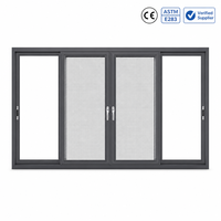 Fenêtre coulissante en aluminium à rupture de pont thermique avec verre isolant, fenêtre coulissante horizontale pour hôtel, appartement, projet de construction