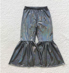 Pantalones de Campana Brillantes para Niñas Pequeñas, 13 Colores Disponibles, Pantalones con Volantes para Niños, Pantalones de Boutique - Product Image 3