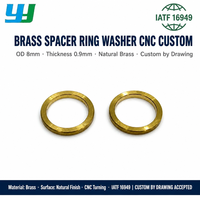 Entretoise en laiton usinée CNC de précision, rondelle plate, bague de retenue d'arbre, douille, sur mesure, non standard, usinée, OEM