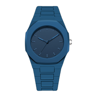 Jam Tangan Pria Mewah Gaya Bisnis Sporty, Tahan Air 30bar, Tali Plastik Lebar 22mm, Desain Sederhana, Casing Oval, Quartz