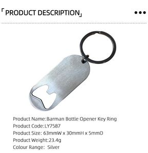 Custom Logo Ring Metal Portable Bottle Opener <b>Key</b> <b>Chain</b> - Product Image 2