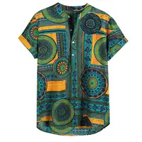 Custom Resort 70% Polyester 30% Baumwolle bedrucktes Design Summer Beach Wear Button Dwon Aloha Hawaii hemden für Herren