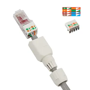 用于UTP电缆的无工具RJ 45连接器cat6a无工具现场连接模块化插头端接插头cat6a连接器