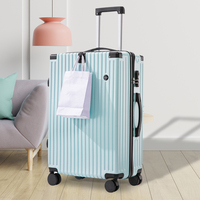 Ensemble de bagages de voyage en aluminium et fermeture éclair, 3 pièces, valise à roulettes en ABS PC, sac de voyage convertible, ensemble de bagages pour vêtements