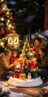 Lanterne solaire de Noël de 2 m, décorative, en forme de Père Noël ou de pingouin, pour l'extérieur, jardin, statue de fête pour parc, centre commercial, exposition