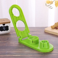 Coupe-œufs multifonctionnel 2 en 1, outil de découpe d'œufs durs, gadget de découpe alimentaire pour la maison