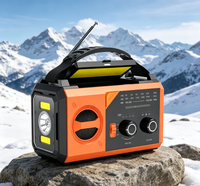 Radio avec antenne AM/FM/WB offrant une excellente réception ; prend en charge l'énergie solaire, la charge USB ; compatible avec les écouteurs ; radio portable