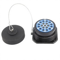 Connecteur d'alimentation Socapex 19 broches femelle à montage sur panneau, 250V 20A, broches en laiton plaqué or (préinstallées), boîtier en aluminium