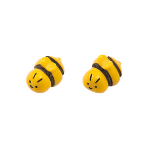 Figurine Mignonne en Résine Abeille à Tête Inclinée, Adorable Accessoire de Décoration DIY Style Jardin, Mini Ornement - Product Image 5