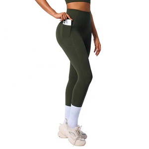 Pantalons de sport doux comme du beurre 2026 avec poches, leggings taille haute pour femmes, contrôle du ventre, pantalons de yoga, <span class=keywords><strong>collants</strong></span> extensibles dans les quatre sens - Product Image 3