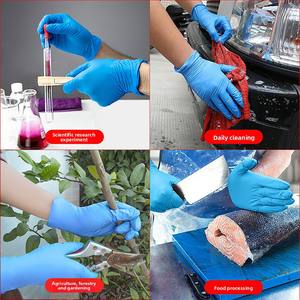 Gants en nitrile résistants aux acides et aux alcalis, résistants à l'huile, de qualité alimentaire, jetables, non stériles, à texture lisse, pour le commerce extérieur - Product Image 3