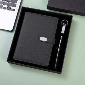 Stock A5 Business Notebook and Metal <b>Pen</b> <b>Refill</b> Gift Sets Wholesale Gift Sets for Men Thickened Notepad Working Meeting Gift Set - Product Image 1