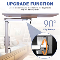 HWHong mise à niveau des accessoires de support de jambe de table RV avec table pliante, démontage de rotation à 360 degrés en alliage d'aluminium de haute qualité