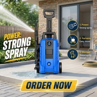 Nettoyeur haute pression pour voiture, usage domestique, nettoyeur électrique 1500 PSI, lance à mousse, pistolet pulvérisateur, machine de nettoyage pour tuyau d'arrosage de jardin