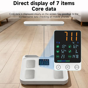 <span class=keywords><strong>Balance</strong></span> <span class=keywords><strong>connectée</strong></span> <span class=keywords><strong>professionnelle</strong></span> pour la mesure du poids corporel, avec écran LCD numérique, verre trempé ABS, Bluetooth, capacité 180 kg, pour usage domestique, fournie par l'usine. - Product Image 3