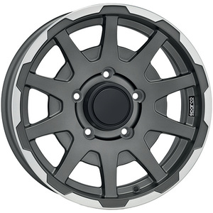Cerchi in Lega DAKAR 5.5x16 5x139.7 et 5แมตต์สีดำ Grey ลิปขัด - Product Image 1
