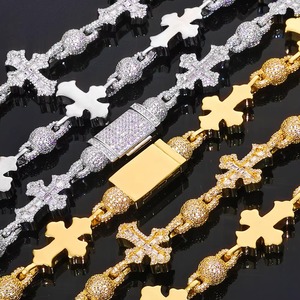 Cadena Cubana de Moissanita VVS1, Alternativa al Diamante, Certificada por GRA, Oro 18K, Plata 925, Edición de Lujo, con Incrustaciones de Diamantes, Retención de Brillo - Product Image 4