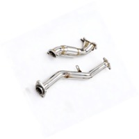 Collecteur d'échappement haute performance en acier inoxydable 304 avec catalyseur pour Subaru Impreza WRX STI 2.0T EJ207 2008-2014, tuyau turbo de course